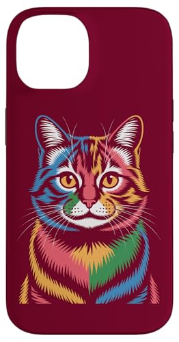 Bunte Katze Hülle für iPhone 14 von Cat Lover Gifts & Tees