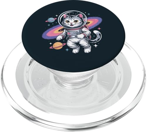 Cat Space Astronaut Katze PopSockets PopGrip für MagSafe von Cat Lover Gifts & Tees