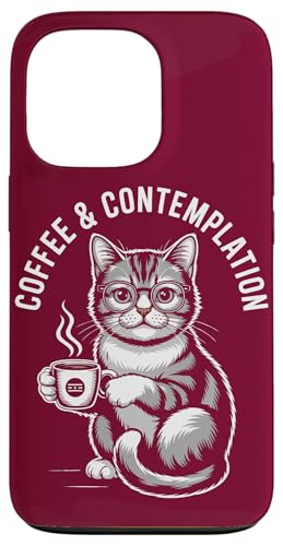 Hipster Cat Kaffeekatze Hülle für iPhone 13 Pro von Cat Lover Gifts & Tees
