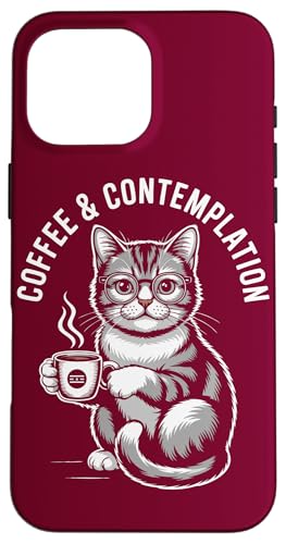 Hipster Cat Kaffeekatze Hülle für iPhone 16 Pro Max von Cat Lover Gifts & Tees