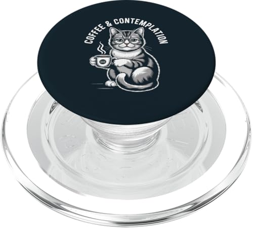 Hipster Cat Kaffeekatze PopSockets PopGrip für MagSafe von Cat Lover Gifts & Tees