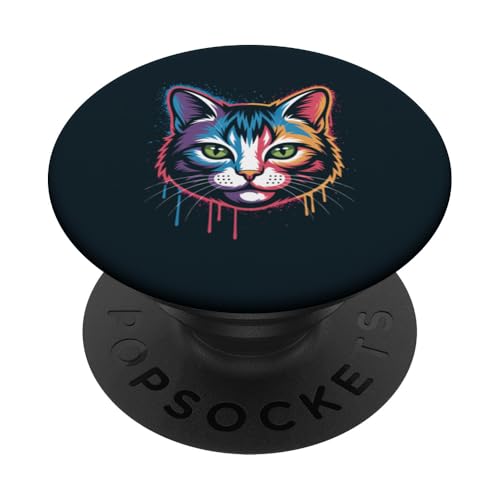 Katze, Kunstwerk, Katze PopSockets Klebender PopGrip von Cat Lover Gifts & Tees