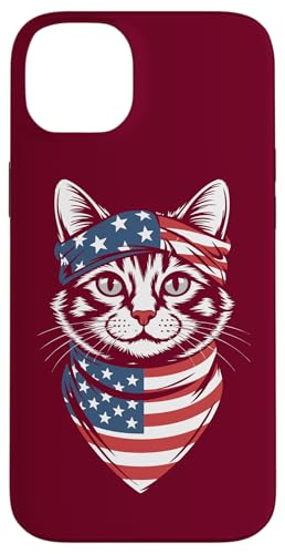 Katze Amerikanische Flagge Katze Hülle für iPhone 14 Plus von Cat Lover Gifts & Tees