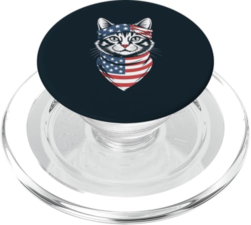 Katze Amerikanische Flagge Katze PopSockets PopGrip für MagSafe Katze Amerikanische Flagge Katze PopSockets PopGrip für MagSafe von Cat Lover Gifts & Tees