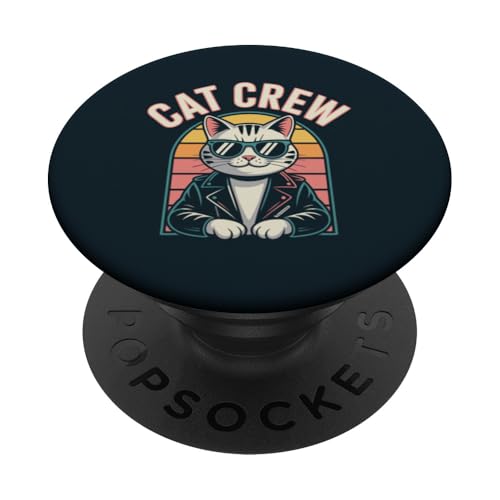 Katze Sonnenbrille und Jacke Katze PopSockets Klebender PopGrip von Cat Lover Gifts & Tees