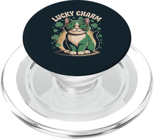 Katze St. Patricks Day Katze PopSockets PopGrip für MagSafe von Cat Lover Gifts & Tees