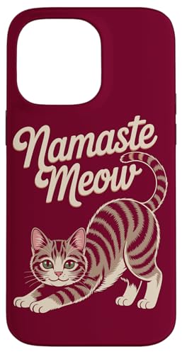 Katze Yoga Namaste Meow Cat Hülle für iPhone 14 Pro Max von Cat Lover Gifts & Tees