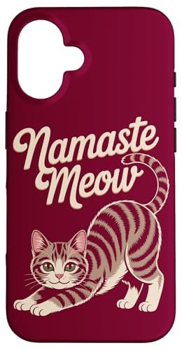 Katze Yoga Namaste Meow Cat Hülle für iPhone 16 Katze Yoga Namaste Meow Cat Hülle für iPhone 16 von Cat Lover Gifts & Tees