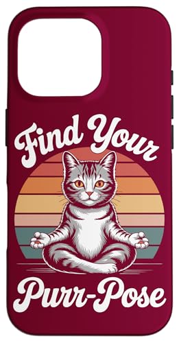 Katze Yoga Purr-Pose Yogi Katze Hülle für iPhone 16 Pro von Cat Lover Gifts & Tees