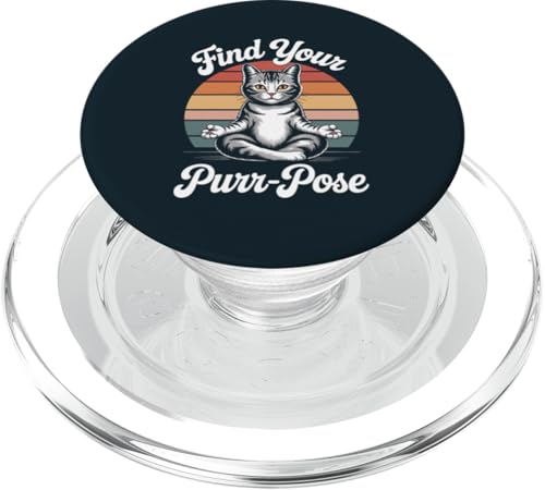 Katze Yoga Purr-Pose Yogi Katze PopSockets PopGrip für MagSafe von Cat Lover Gifts & Tees