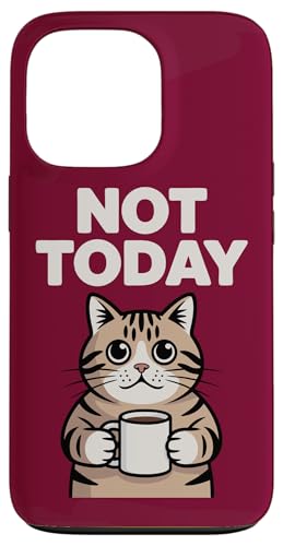 Katzenkaffee Nicht heute Katze Hülle für iPhone 13 Pro von Cat Lover Gifts & Tees