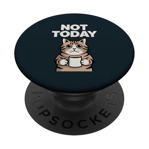 Katzenkaffee Nicht heute Katze PopSockets Klebender PopGrip von Cat Lover Gifts & Tees