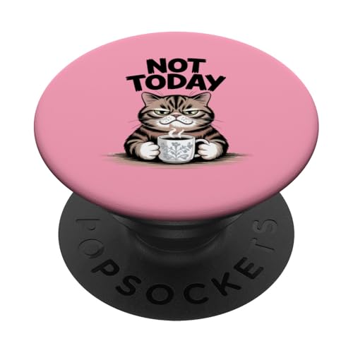 Kollege Katze Büro Kaffee Katze PopSockets Klebender PopGrip von Cat Lover Gifts & Tees