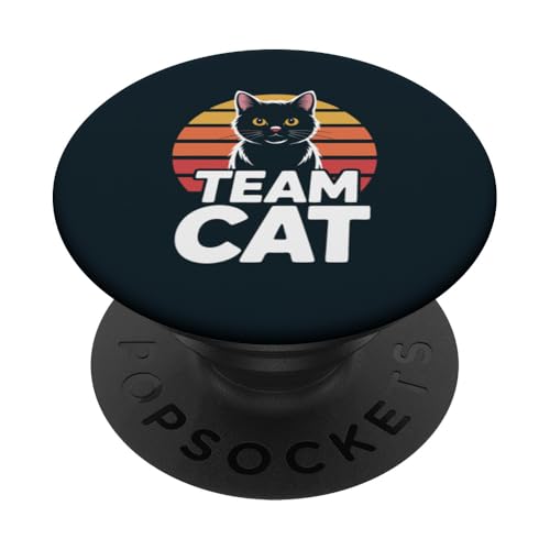 Teamkatze im Vintage-Stil PopSockets Klebender PopGrip von Cat Lover Gifts & Tees