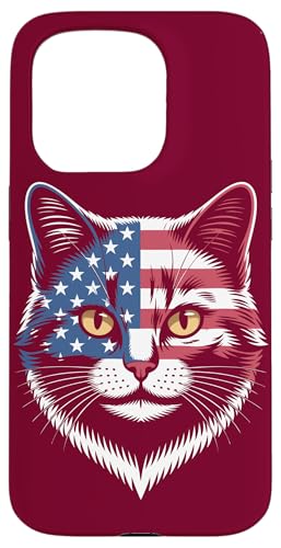 USA-Katze Amerikanische Katze Hülle für iPhone 15 Pro USA-Katze Amerikanische Katze Hülle für iPhone 15 Pro von Cat Lover Gifts & Tees