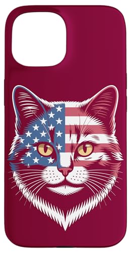USA-Katze Amerikanische Katze Hülle für iPhone 15 von Cat Lover Gifts & Tees
