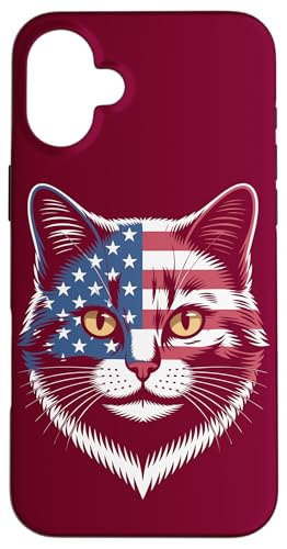 USA-Katze Amerikanische Katze Hülle für iPhone 16 Plus USA-Katze Amerikanische Katze Hülle für iPhone 16 Plus von Cat Lover Gifts & Tees