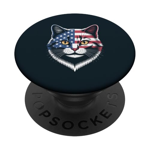 USA-Katze Amerikanische Katze PopSockets Klebender PopGrip von Cat Lover Gifts & Tees