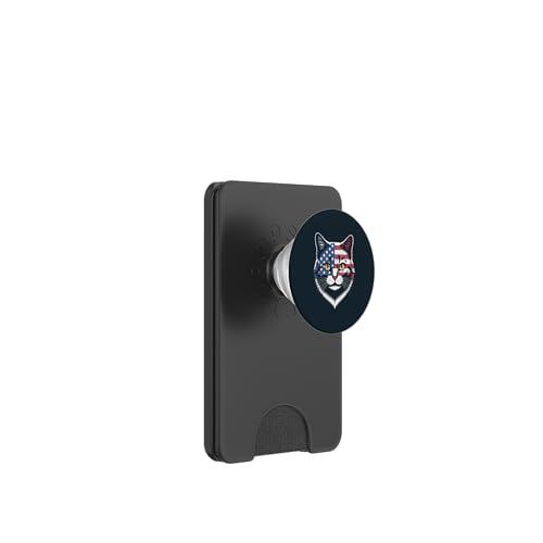 USA-Katze Amerikanische Katze PopSockets PopWallet für MagSafe von Cat Lover Gifts & Tees