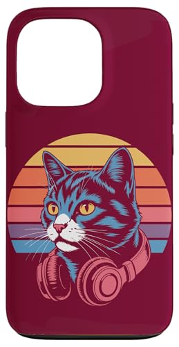 Vintage Cat Kopfhörer DJ Cat Hülle für iPhone 13 Pro Vintage Cat Kopfhörer DJ Cat Hülle für iPhone 13 Pro von Cat Lover Gifts & Tees
