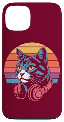 Vintage Cat Kopfhörer DJ Cat Hülle für iPhone 13 von Cat Lover Gifts & Tees