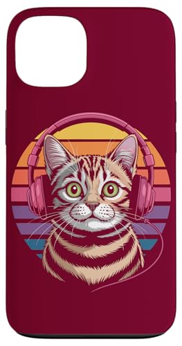 Vintage Katze Kopfhörer Musik Katze Hülle für iPhone 13 von Cat Lover Gifts & Tees