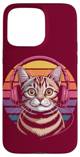 Vintage Katze Kopfhörer Musik Katze Hülle für iPhone 15 Pro Max Vintage Katze Kopfhörer Musik Katze Hülle für iPhone 15 Pro Max von Cat Lover Gifts & Tees