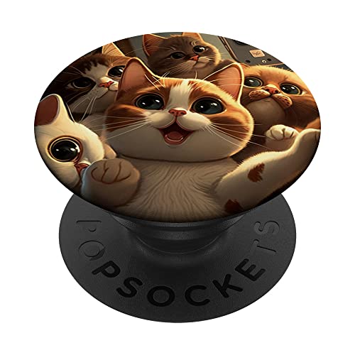 Katzen machen ein Selfie, Katze PopSockets mit austauschbarem PopGrip von Cat Lover Kitty Gifts