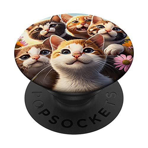 Katzen machen ein Selfie, Katze PopSockets mit austauschbarem PopGrip von Cat Lover Kitty Gifts