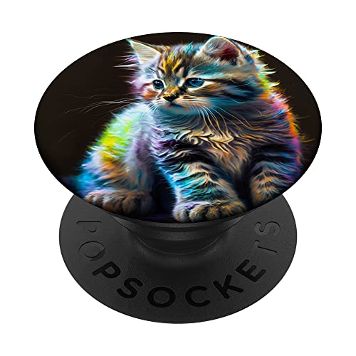 Cat Lover Kitty Gifts Niedliche Katze PopSockets Klebender PopGrip für Smartphone von Cat Lover Kitty Gifts