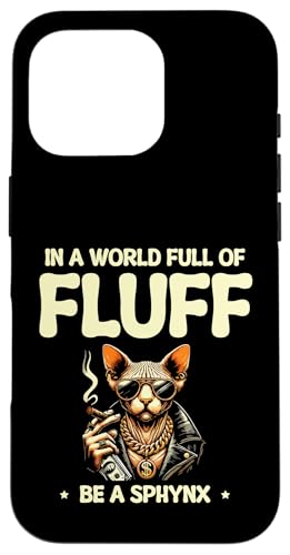 In einer Welt voller Flaum Sei eine Katze, die Sphynx Cat Enthusiast ist Hülle für iPhone 16 Pro In einer Welt voller Flaum Sei eine Katze, die Sphynx Cat Enthusiast ist Hülle für iPhone 16 Pro von Cat Lover Sayings For Sphynx Lover Gifts