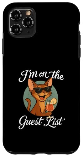 Abessinische Katze Gästeliste Lustige Katzenparty Hülle für iPhone 11 Pro Max Abessinische Katze Gästeliste Lustige Katzenparty Hülle für iPhone 11 Pro Max von Cat Pop Art Store
