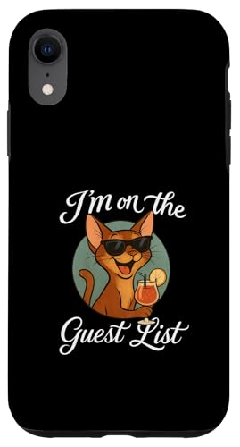 Abessinische Katze Gästeliste Lustige Katzenparty Hülle für iPhone XR Abessinische Katze Gästeliste Lustige Katzenparty Hülle für iPhone XR von Cat Pop Art Store