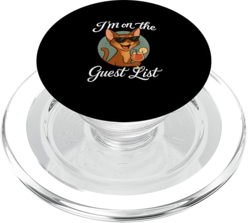 Abessinische Katze Gästeliste Lustige Katzenparty PopSockets PopGrip für MagSafe Abessinische Katze Gästeliste Lustige Katzenparty PopSockets PopGrip für MagSafe von Cat Pop Art Store