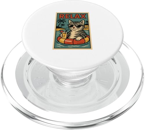 Amerikanische Kurzhaarkatze, entspannend, cool, im Comicbuch-Stil, Relax PopSockets PopGrip für MagSafe Amerikanische Kurzhaarkatze, entspannend, cool, im Comicbuch-Stil, Relax PopSockets PopGrip für MagSafe von Cat Pop Art Store