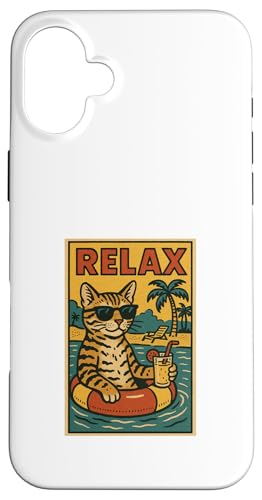 Bengalkatze Relaxing Cool Comic Book Style Relax Hülle für iPhone 16 Plus Bengalkatze Relaxing Cool Comic Book Style Relax Hülle für iPhone 16 Plus von Cat Pop Art Store