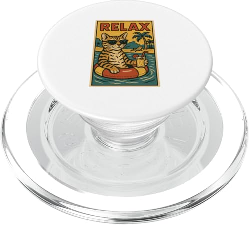 Bengalkatze Relaxing Cool Comic Book Style Relax PopSockets PopGrip für MagSafe Bengalkatze Relaxing Cool Comic Book Style Relax PopSockets PopGrip für MagSafe von Cat Pop Art Store