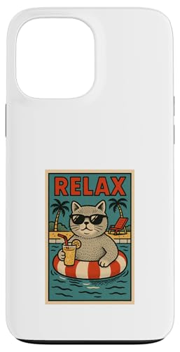 Britische Kurzhaarkatze zum Relaxen am Strand im Comicbuch-Stil Hülle für iPhone 13 Pro Max Britische Kurzhaarkatze zum Relaxen am Strand im Comicbuch-Stil Hülle für iPhone 13 Pro Max von Cat Pop Art Store