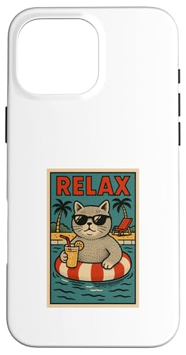 Britische Kurzhaarkatze zum Relaxen am Strand im Comicbuch-Stil Hülle für iPhone 16 Pro Max Britische Kurzhaarkatze zum Relaxen am Strand im Comicbuch-Stil Hülle für iPhone 16 Pro Max von Cat Pop Art Store