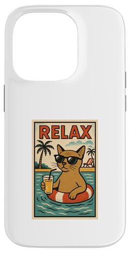 Burmesische Katze entspannend cool Comic Book Style Relax Hülle für iPhone 14 Pro Burmesische Katze entspannend cool Comic Book Style Relax Hülle für iPhone 14 Pro von Cat Pop Art Store