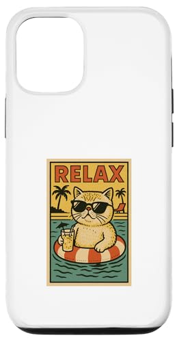 Exotische Kurzhaarkatze Relaxing Beach Comic Bookstyle Relax Hülle für iPhone 12/12 Pro Exotische Kurzhaarkatze Relaxing Beach Comic Bookstyle Relax Hülle für iPhone 12/12 Pro von Cat Pop Art Store