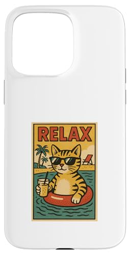 Kurzhaarkatze für Haustiere, entspannend, cool, im Comicbuch-Stil, Relax Hülle für iPhone 15 Pro Max Kurzhaarkatze für Haustiere, entspannend, cool, im Comicbuch-Stil, Relax Hülle für iPhone 15 Pro Max von Cat Pop Art Store