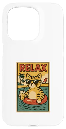 Kurzhaarkatze für Haustiere, entspannend, cool, im Comicbuch-Stil, Relax Hülle für iPhone 15 Pro Kurzhaarkatze für Haustiere, entspannend, cool, im Comicbuch-Stil, Relax Hülle für iPhone 15 Pro von Cat Pop Art Store