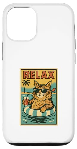 Maine Coon Cat, entspannend, cool, im Comic-Stil, Relax Hülle für iPhone 12/12 Pro Maine Coon Cat, entspannend, cool, im Comic-Stil, Relax Hülle für iPhone 12/12 Pro von Cat Pop Art Store