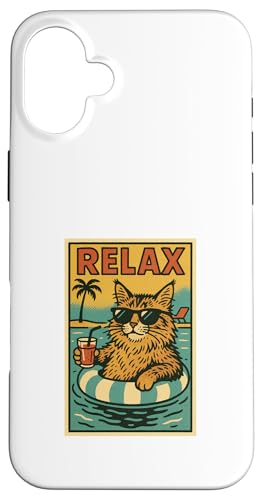 Maine Coon Cat, entspannend, cool, im Comic-Stil, Relax Hülle für iPhone 16 Plus Maine Coon Cat, entspannend, cool, im Comic-Stil, Relax Hülle für iPhone 16 Plus von Cat Pop Art Store