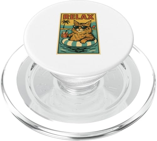 Maine Coon Cat, entspannend, cool, im Comic-Stil, Relax PopSockets PopGrip für MagSafe Maine Coon Cat, entspannend, cool, im Comic-Stil, Relax PopSockets PopGrip für MagSafe von Cat Pop Art Store
