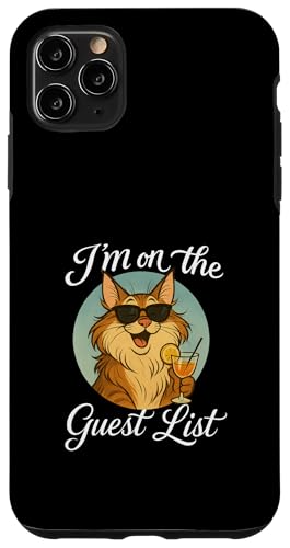 Maine Coon Cat Gästeliste Lustige Katzenparty Hülle für iPhone 11 Pro Max Maine Coon Cat Gästeliste Lustige Katzenparty Hülle für iPhone 11 Pro Max von Cat Pop Art Store