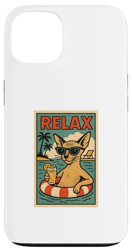 Orientalische Katze Relaxing Beach Comic Book Style Relax Hülle für iPhone 13 Orientalische Katze Relaxing Beach Comic Book Style Relax Hülle für iPhone 13 von Cat Pop Art Store