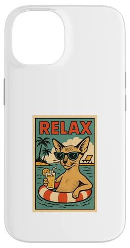 Orientalische Katze Relaxing Beach Comic Book Style Relax Hülle für iPhone 14 Orientalische Katze Relaxing Beach Comic Book Style Relax Hülle für iPhone 14 von Cat Pop Art Store