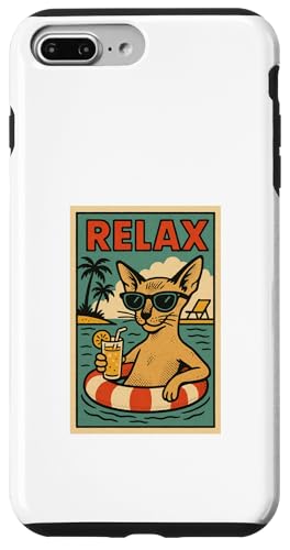 Orientalische Katze Relaxing Beach Comic Book Style Relax Hülle für iPhone 7 Plus/8 Plus Orientalische Katze Relaxing Beach Comic Book Style Relax Hülle für iPhone 7 Plus/8 Plus von Cat Pop Art Store